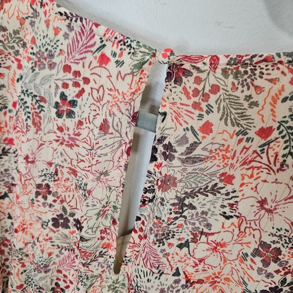 Torrid Floral Dress Long Sleeve Chiffon Long Sleeve Ruffle Mini Short Pink 3X - Picture 10 of 12